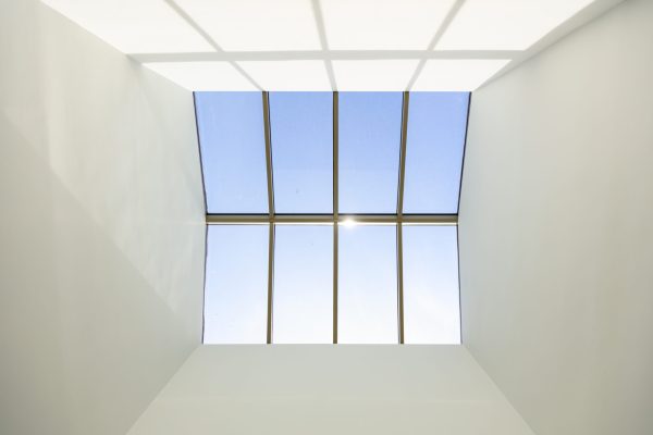 Skylight window on a building's roof
